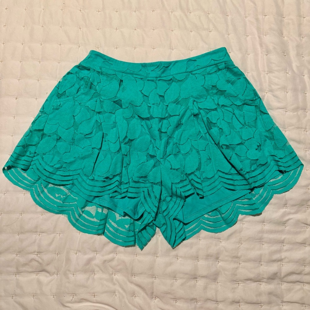 Torrid Floral Lace Elastic Shorts